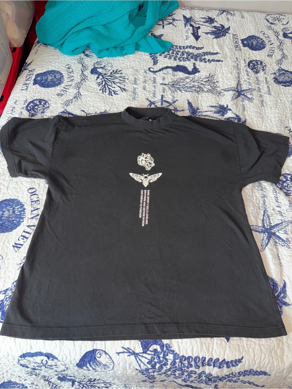 Black Graphic Short-Sleeve Men's Tee